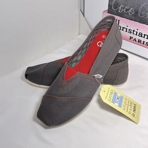 TOMS Mens Shoes Canvas Slip On Classic Audi Ash Flat Loafers Size 7.5 Medium NWT